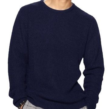 Knitted Sweater New Men's Long Sleeve Round Neck Casual Loose Pullover Solid Color Top_voghion.com