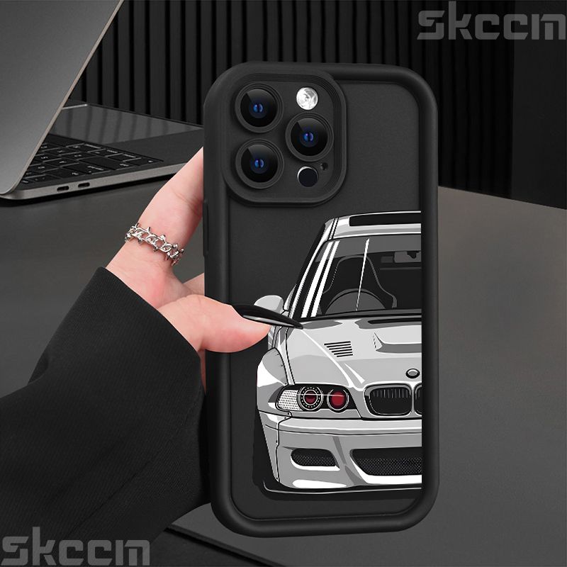 Divatos autómintás szilikon telefontok iPhone 16 Pro Max 15 14 11 12 13 7 8 16 Plus XS X XR matt ütésálló puha borítás_voghion.com