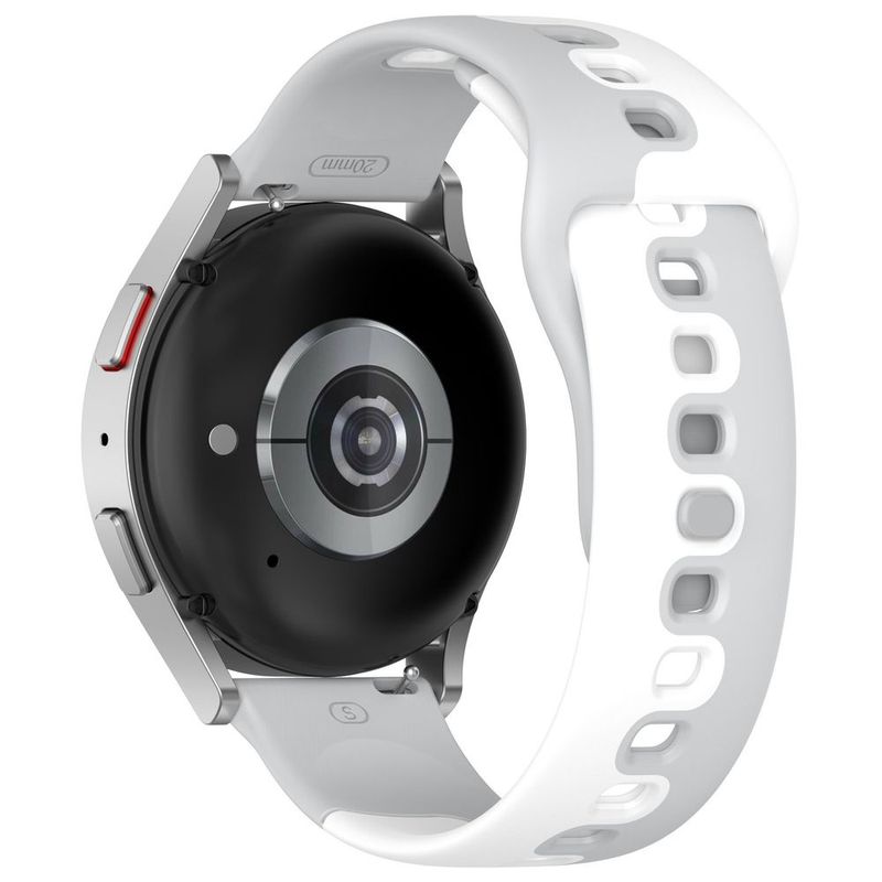 Silicone Strap+Glass Case For Samsung Galaxy Watch 7 6 5 4 40mm 44mm Two Colors Sports Band 20mm Watchband For Galaxy 7 6 Correa_voghion.com