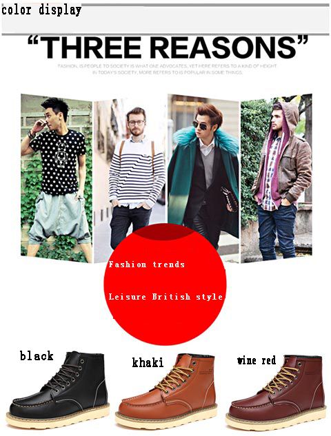 Martin boots męskie wiosenne i jesienne brytyjskie styl amerykańskie retro krótkie buty, skórzane buty robocze, wysokie cholewki_voghion.com