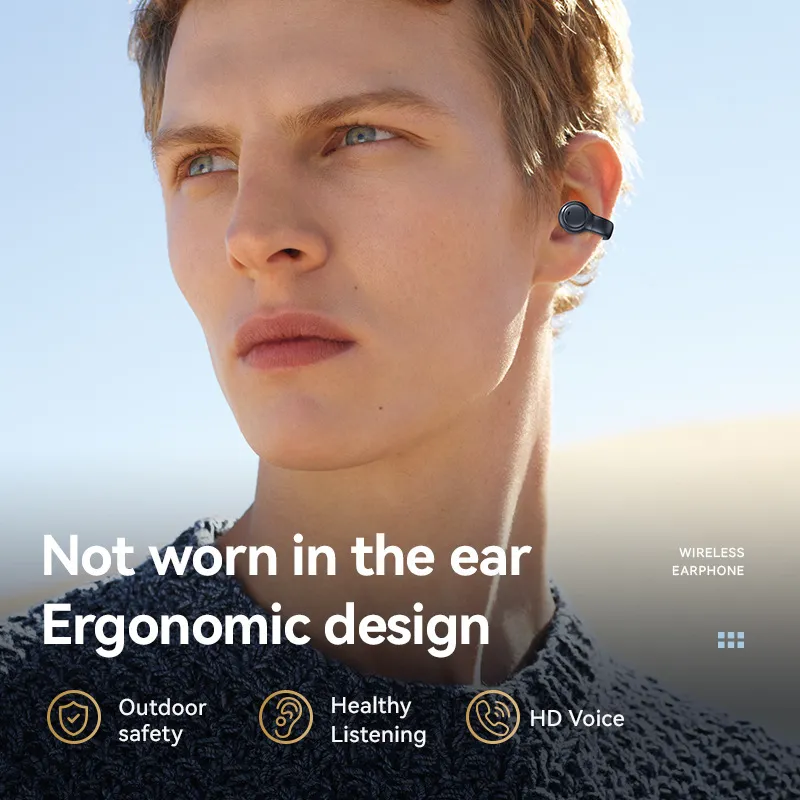 Căști Bluetooth fără fir cu conducție osoasă de înaltă calitate Căști pentru jocuri Căști sport cu anulare a zgomotului pentru xiaomi iphone Nou_voghion.com