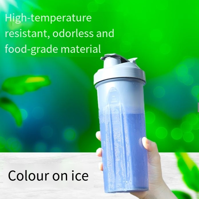 Copo de água esportivo com mudança de cor de gelo, copo para shake, copo para misturar proteína em pó, garrafa de água esportiva de alto valor para atividades ao ar livre_voghion.com