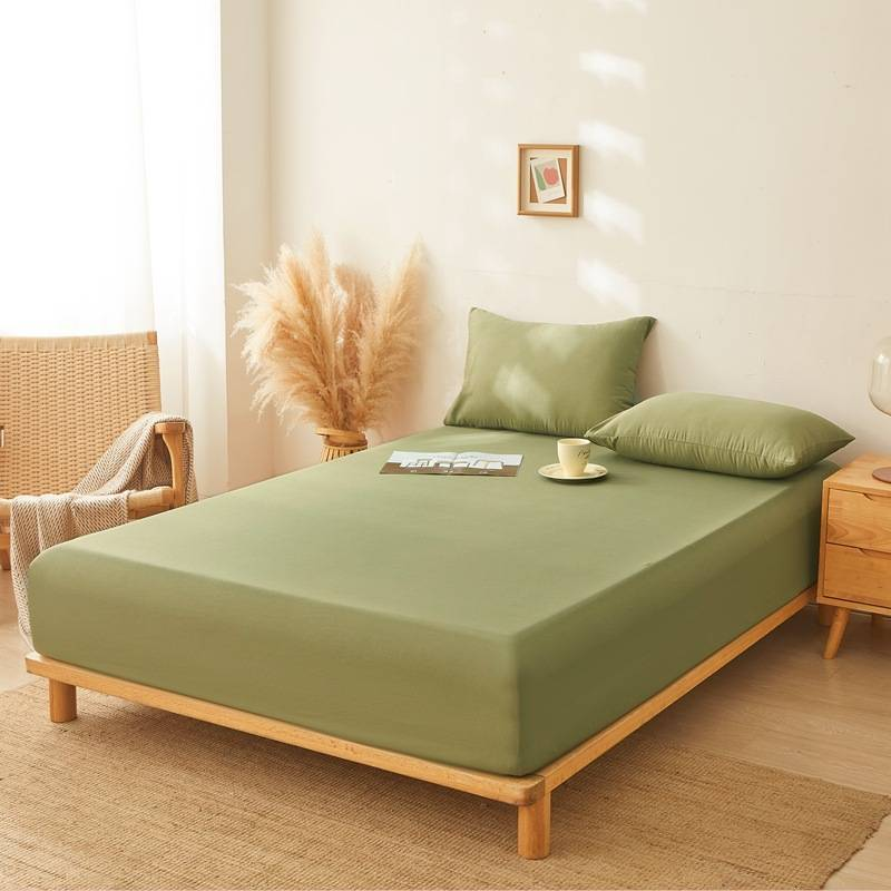 Lençol de linho orgânico lavado com elástico - Protetor de colchão respirável para cama de solteiro/casal 1 unidade_voghion.com