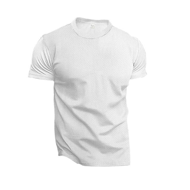 T-shirt à manches courtes pour homme, respirant et moulant, tendance été 2025._voghion.com