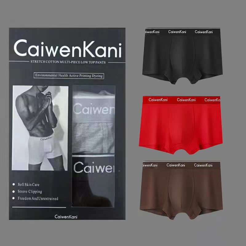 Cuecas Boxer Masculinas Premium - Pacote com 3/4 de Cuecas de Algodão Modal com Forro de Grafeno, Respiráveis e Confortáveis, Embalagem para Presente (Preto, Cinza, Branco)_voghion.com