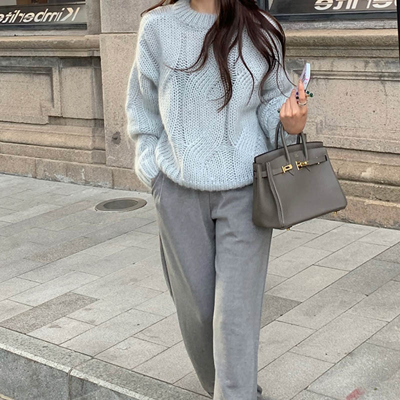 Women's Clothing Chunky Cable Knit Sweater Women's Oversized Pullover Casual Winter Turtleneck Jumper Soft Yarn_voghion.com