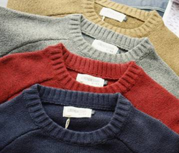 Oversized Retro Knit Sweater For Men - Straight Cut Pullover With Crewneck, Machine Washable Polyester Blend For Casual Wear_voghion.com