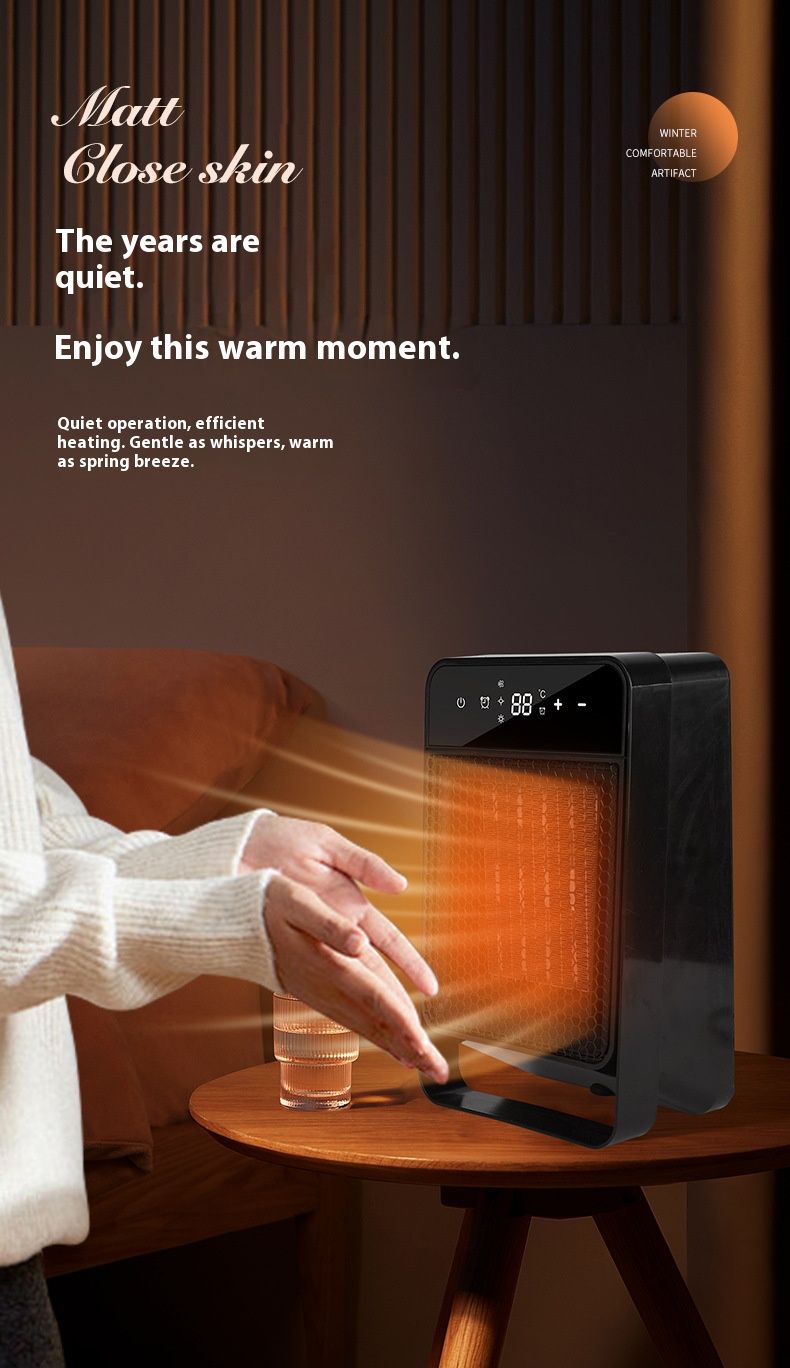 Dokunmatik Ekran ve Uzaktan Kumandalı Seramik Oda Isıtıcısı - 1500W Hızlı Isıtma, 8 Saat Zamanlayıcı, Aşırı Isınma Koruması, Ev/Ofis İçin Ultra Sessiz, Beyaz/Siyah_voghion.com
