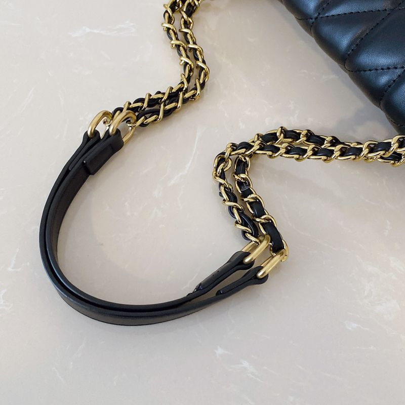 Borsa a tracolla di lusso da donna, lucida, trapuntata a rombi, con lettere dorate, grande capacità, chiusura magnetica, tracolla regolabile, borsa da viaggio, per lavoro, 24*10*14 cm_voghion.com
