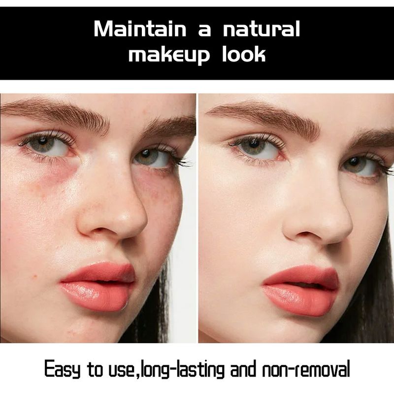 Maquillage du visage longue tenue sans bavure. Fond de teint correcteur naturel et transparent, léger et hydratant_voghion.com