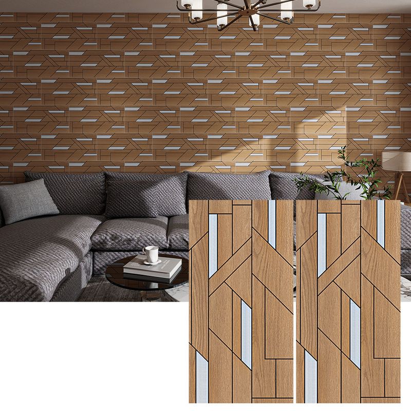 Mosaik-Holzmaserung, Aluminium-Kunststoffplatte, selbstklebend, wasserdicht, feuchtigkeitsbeständig, Hintergrundwand_voghion.com