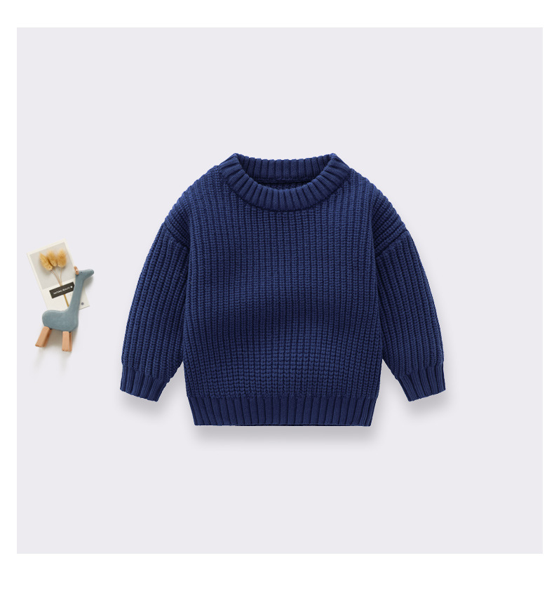 Ins hot style foreign trade cross-border children's clothing baby sweater baby boy girl child autumn and winter loose knitted jacket_voghion.com