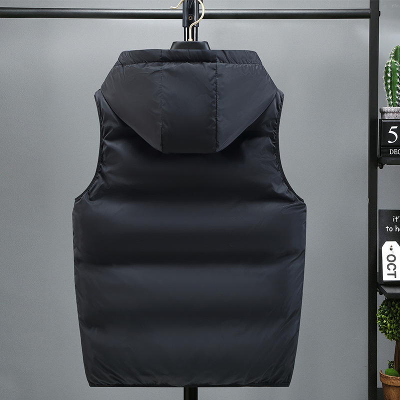 Men's Clothing Vest Men's Autumn And Winter Thickened Down Cotton Winter Waistcoat Jacket Youth Version Handsome Double-sided Vest Shoulder Vest_voghion.com