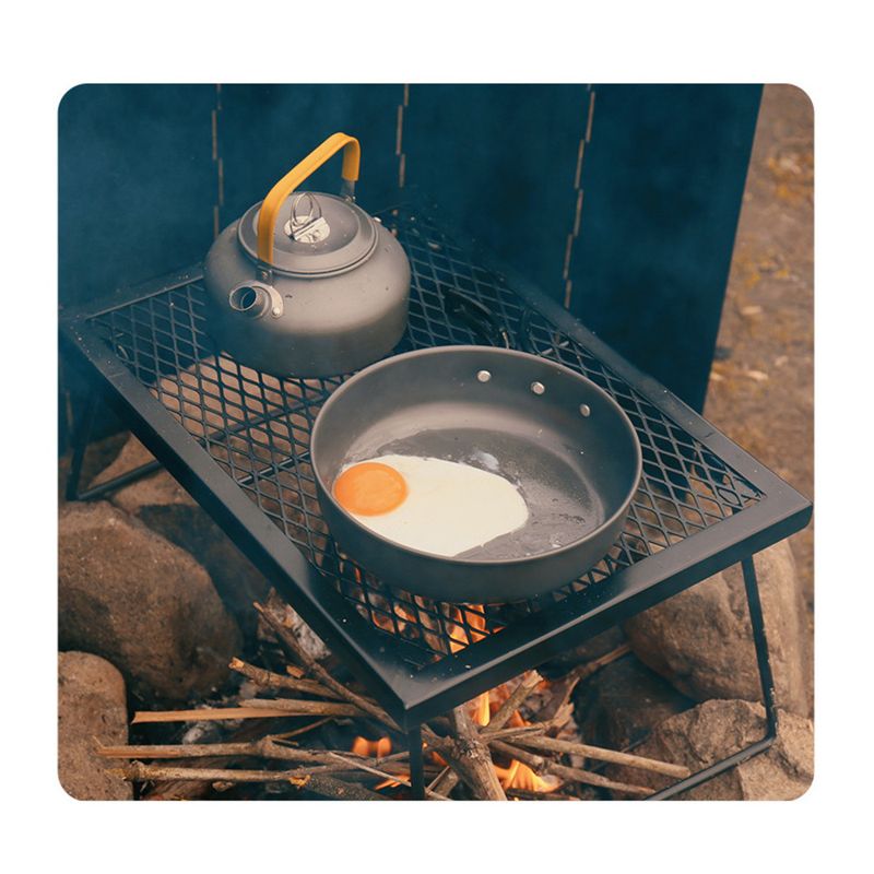 Foldable Camping Table - Portable Mesh Top Outdoor Side Table | Lightweight Aluminum Frame For Picnic/BBQ/Tent_voghion.com