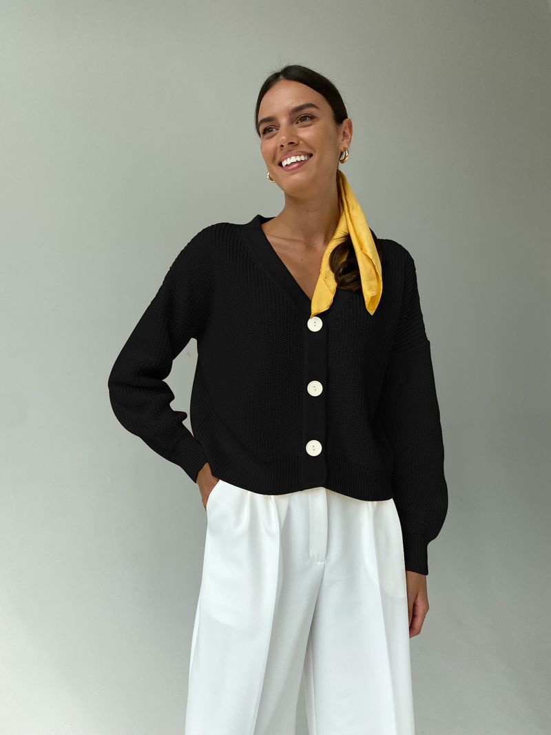 Damenbekleidung Herbst- und Winter-Strickjacke, einreihig, einfarbig, gestrickt, Unterhemd, Temperament, Pendlerpullover, Pullover, Damen_voghion.com