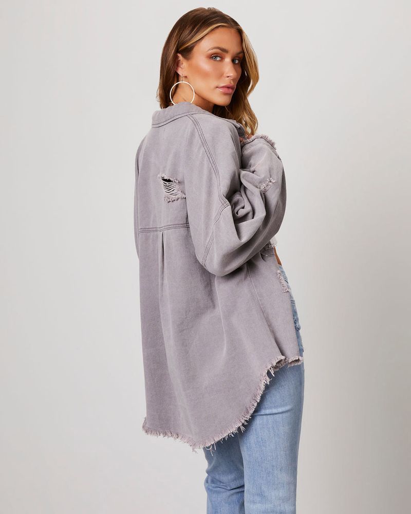 Giacca in denim vintage con frange e effetto consumato, da donna – Cappotto oversize in stile boho cowgirl con dettagli strappati (colori multipli)_voghion.com