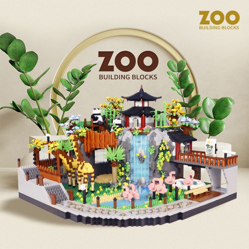 5000 KOSov Ustvarjalni mikro delci City Street View Rainforest Panda Animal Zoo gradniki Sestavite opeke Igrače Boy Kid Darilo_voghion.com
