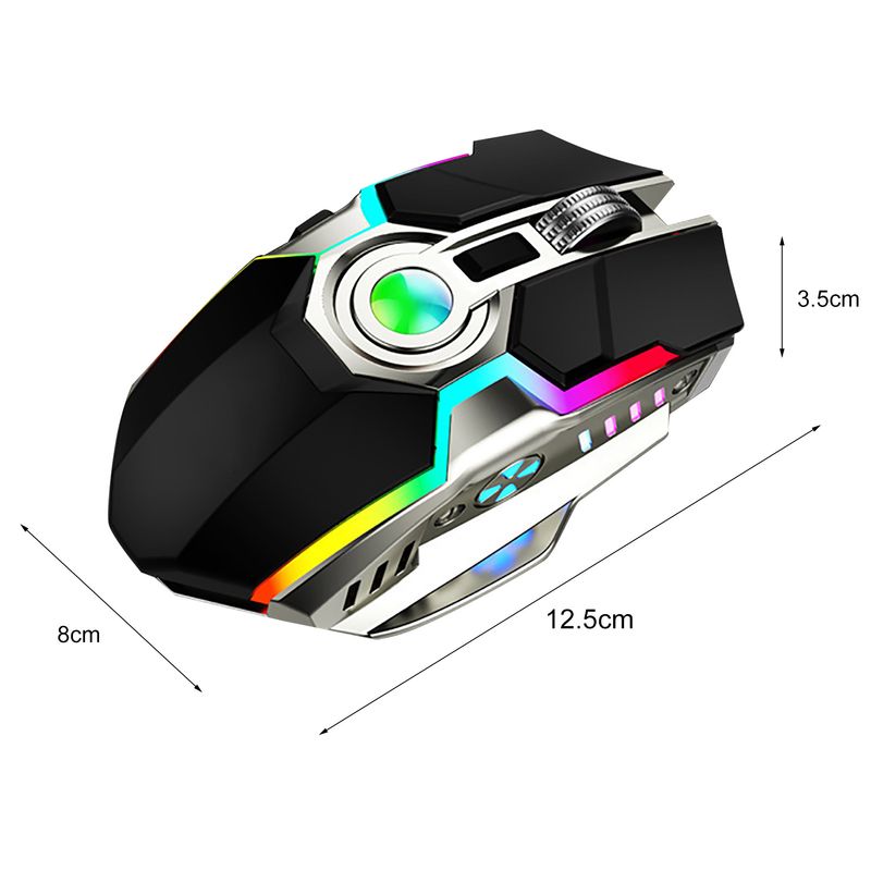 Ratón de escritorio ergonómico recargable 2,4G silencioso sensible inalámbrico Farfi G80 para portátil_voghion.com