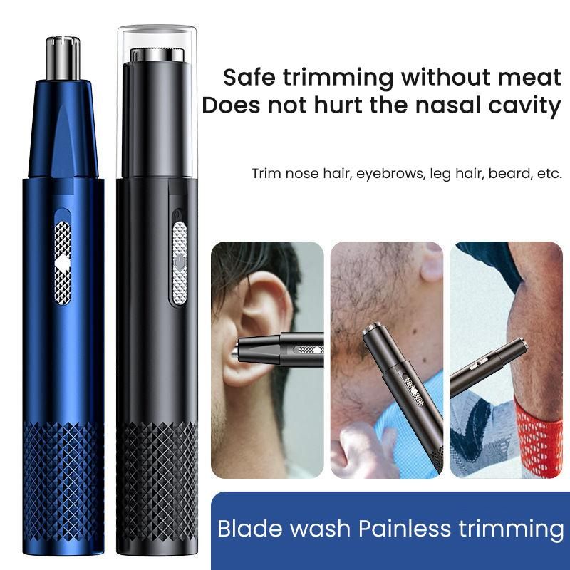1 stk elektrisk nesehårtrimmer oppladbar unisex vaskbar nese- og ørehårtrimmer_voghion.com