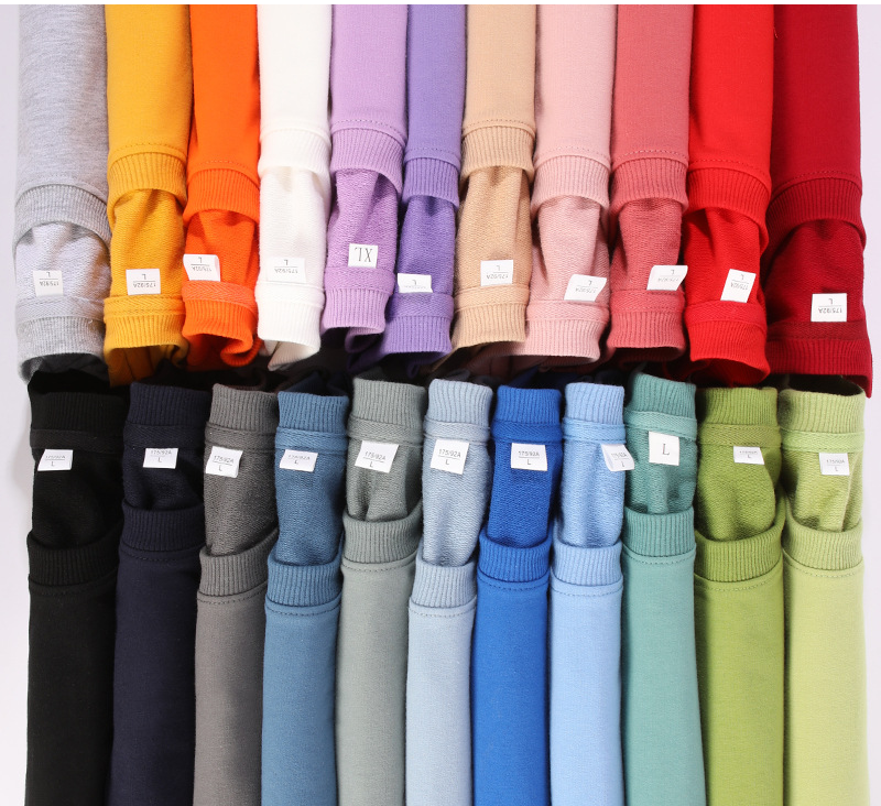 Sudadera de mujer primavera otoño 2023 cuello redondo sólido Haruku pulóveres multicolor casual algodón mujer sudaderas de punto_voghion.com
