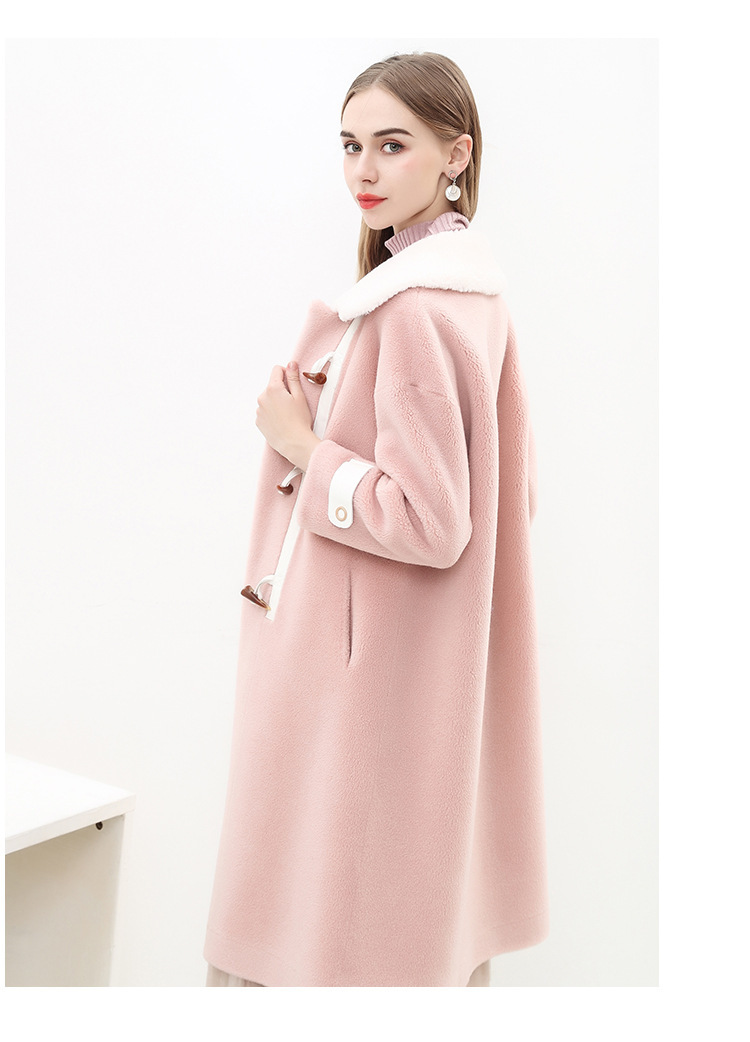 Trench invernale da donna in pelliccia e scialle in peluche di visone da donna_voghion.com
