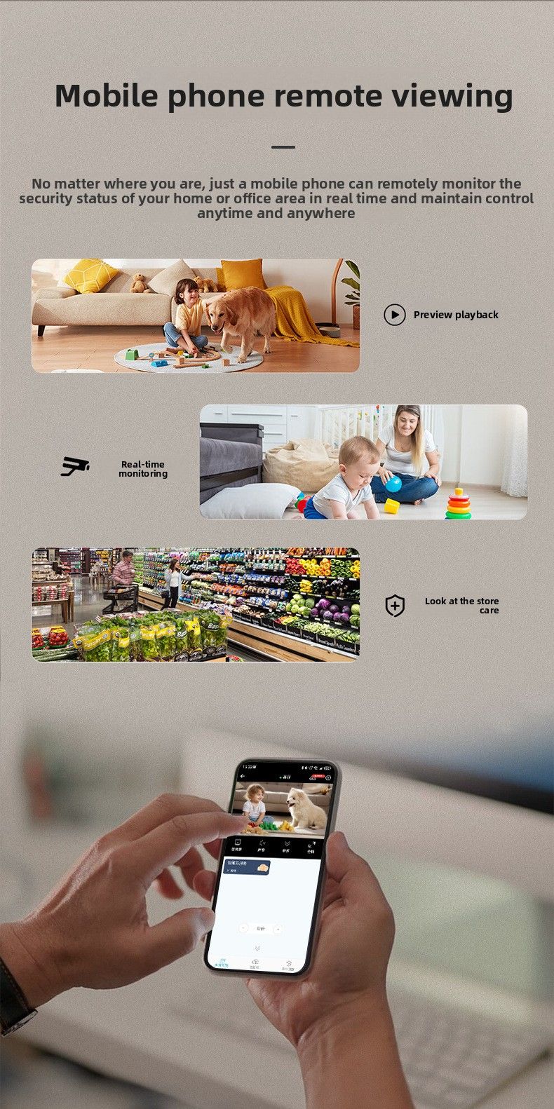 C1 Smart WIFI Small Wide-Angle HD Home Security Night Vision Surveillance Camera_voghion.com