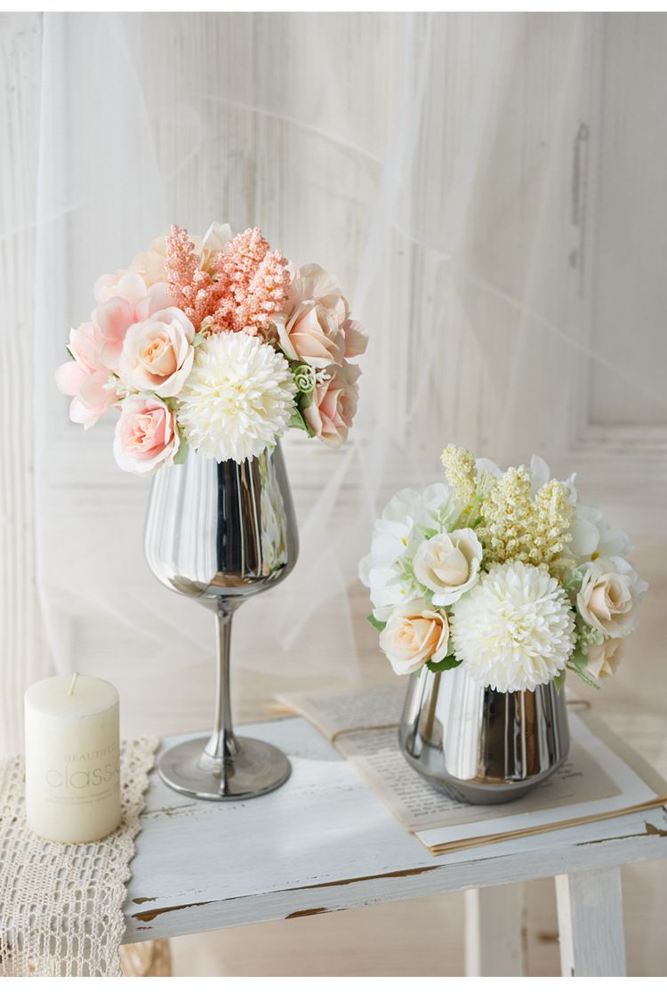 Simulazione di Natale bouquet fiori soggiorno decorazione Nordico ins fiore di seta fiore da tavolo set di rose decorazione floreale_voghion.com