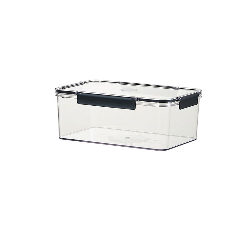 Boîte de conservation rectangulaire transparente en plastique pour fruits et légumes, idéale pour conserver la fraîcheur au réfrigérateur ou au congélateur._voghion.com