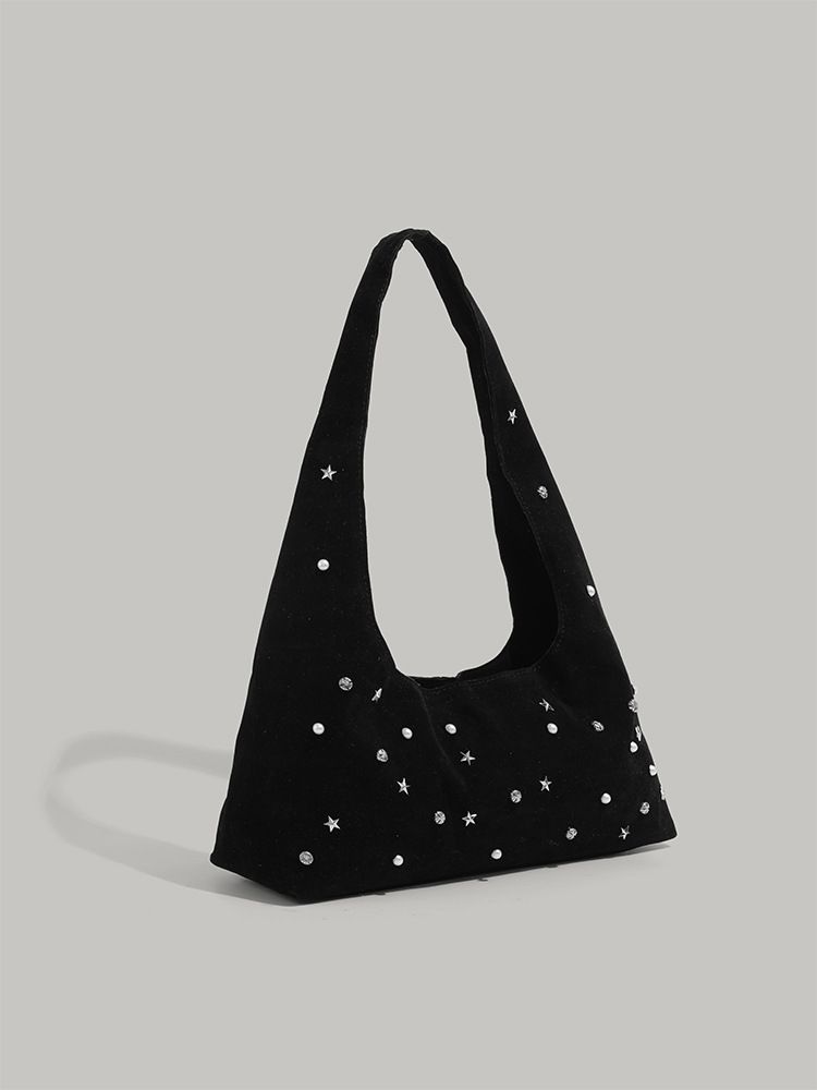 Full Star Frosted Armpit Bag, Hundred Clutch Bag, Autumn And Winter Suede Shoulder Bag_voghion.com