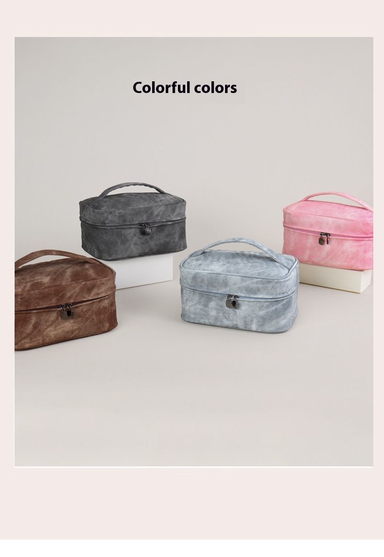 Cowboy Pattern Travel Lipstick Multi Functional Large Capacity Makeup Bag Portable Ins Style High Beauty Cosmetics Storage Bag_voghion.com