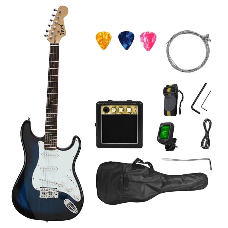 Single Shake ST Series Set Blue Professional Grade For Children And Adults Beginners Electric Guitar_voghion.com