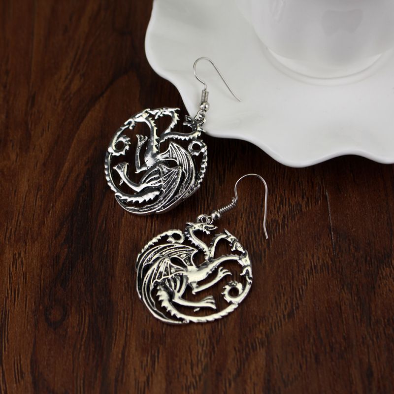 Dinosaur dragon fashion personality wind earrings ear hook earrings_voghion.com