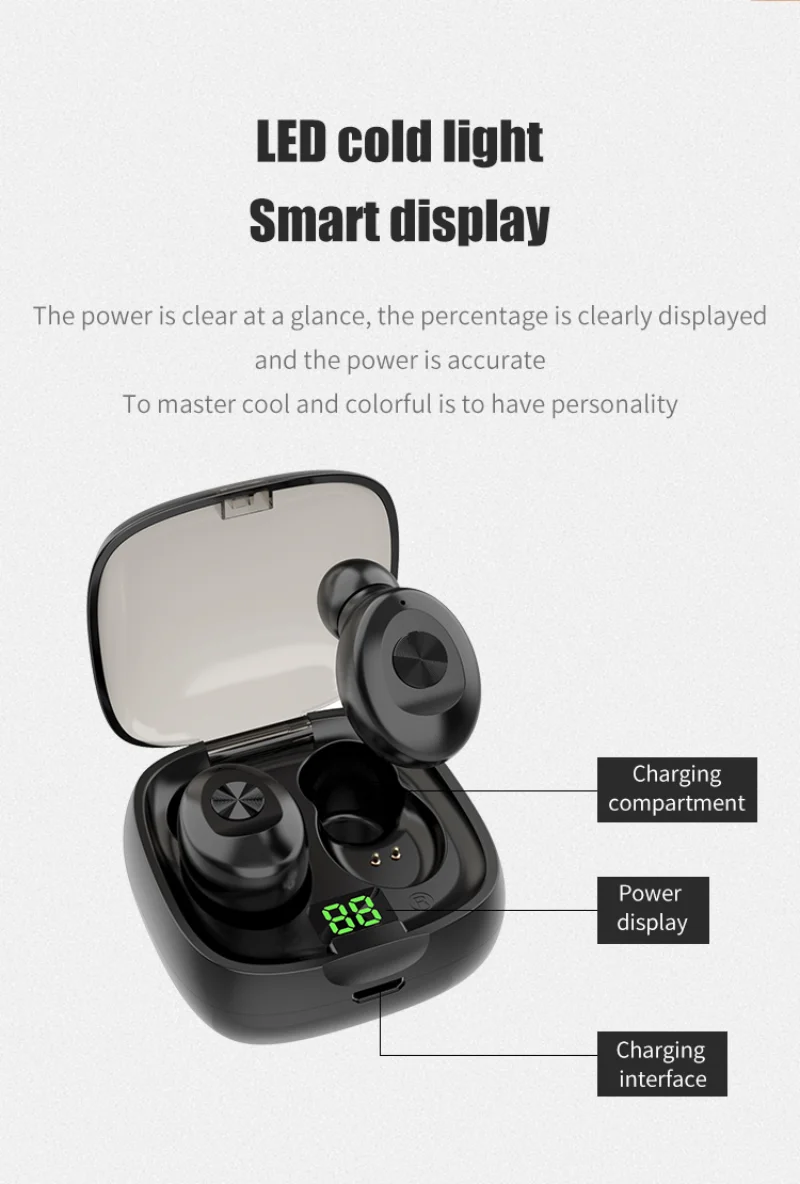 XG8 PRO TWS Digital 5.2 Bezprzewodowy zestaw słuchawkowy Bluetooth Sportowy zestaw słuchawkowy Touch Mini Bezprzewodowy zestaw słuchawkowy Bluetooth Słuchawki douszne z redukcją szumów_voghion.com