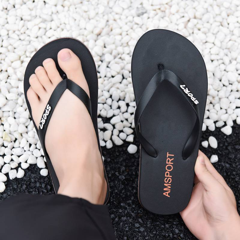 Sandale plate pentru bărbați, confortabile și elastice, potrivite pentru pantofii de acasă, vacanțe, stațiuni și plajă._voghion.com