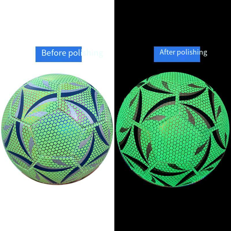 Balón de fútbol fluorescente azul de panal n.° 5 para entrenamiento de competición estudiantil, regalo luminoso que brilla en la oscuridad._voghion.com