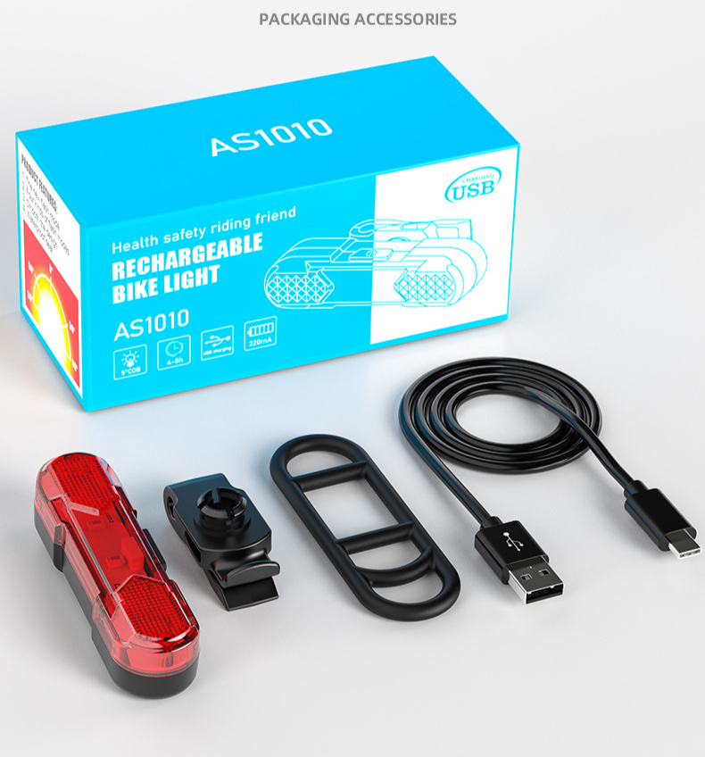 Fahrradrücklicht, Nachtfahr-Sicherheitserinnerungslicht, USB-Schnellladewarnung, Rücklicht, Fahrradausrüstung, Zubehör_voghion.com