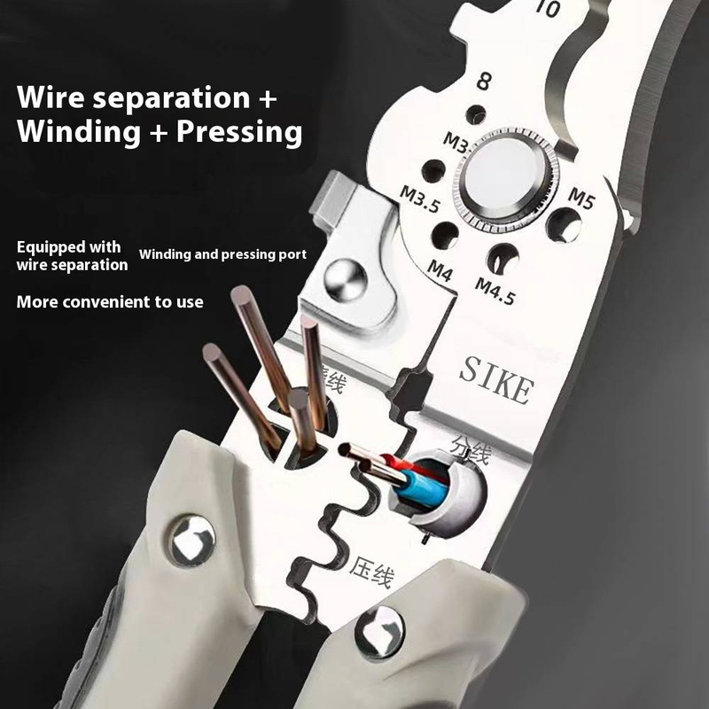 Professional Multi-Function Wire Stripper Cutter Crimper Tool - Industrial Grade S2 Alloy Steel Precision Stripping Pliers For Electricians & DIY_voghion.com