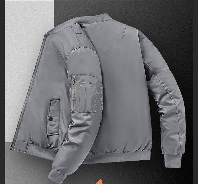 Chaqueta bomber de invierno para hombre, cortavientos, con cuello alto, relleno de plumón de pato Power de 900 pulgadas cúbicas, estilo cortavientos, corte ajustado, varios colores._voghion.com