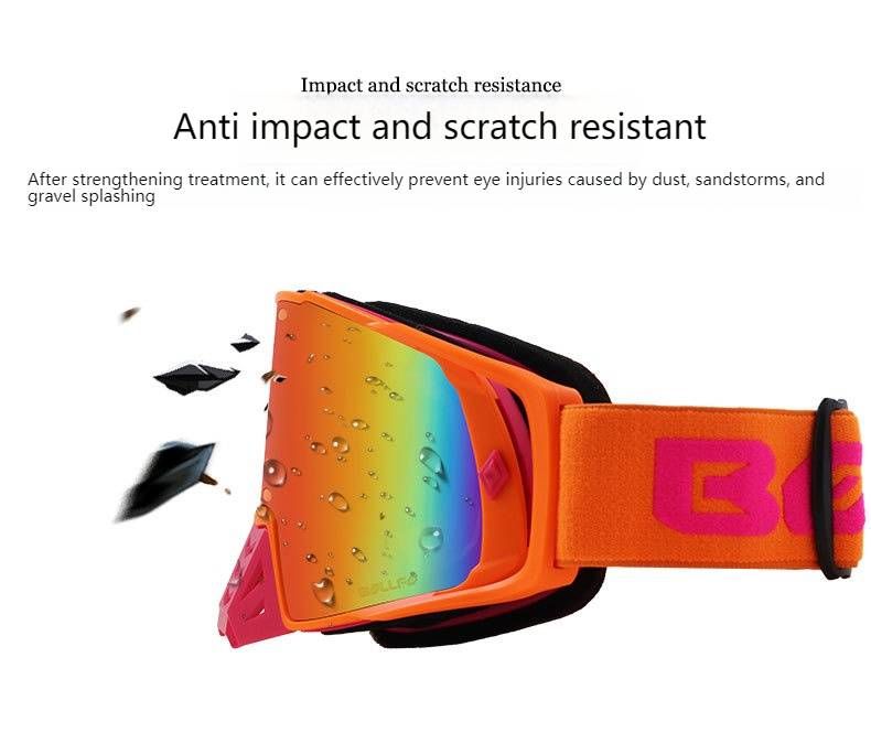 Winddichte Motorradbrille für Unisex mit austauschbaren Gläsern – UV-Schutz, Antibeschlag, für Radfahren, Skifahren und Outdoor-Sport_voghion.com