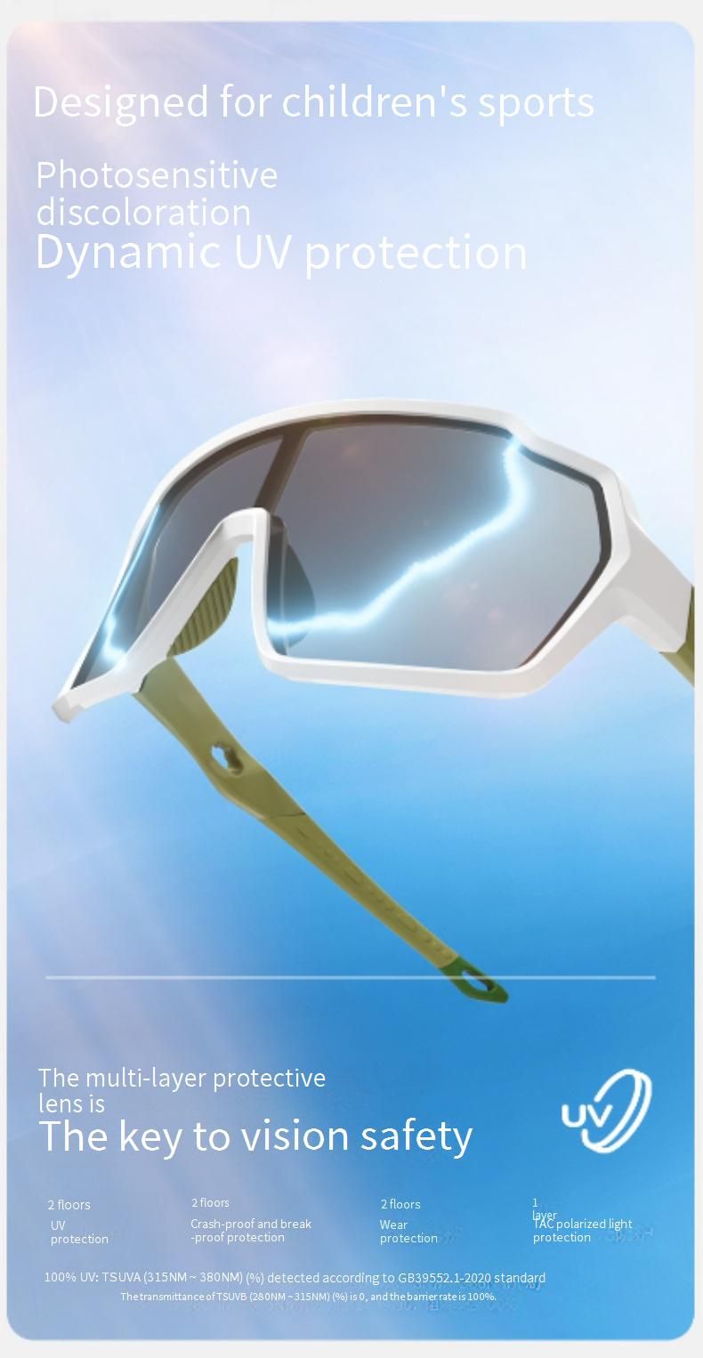 Kids Polarized Sunglasses – 100% UV Protection & Shatterproof TPEE Frame (White/Gray/Silver) – Stylish Unisex Design For Sports & Outdoor Play_voghion.com