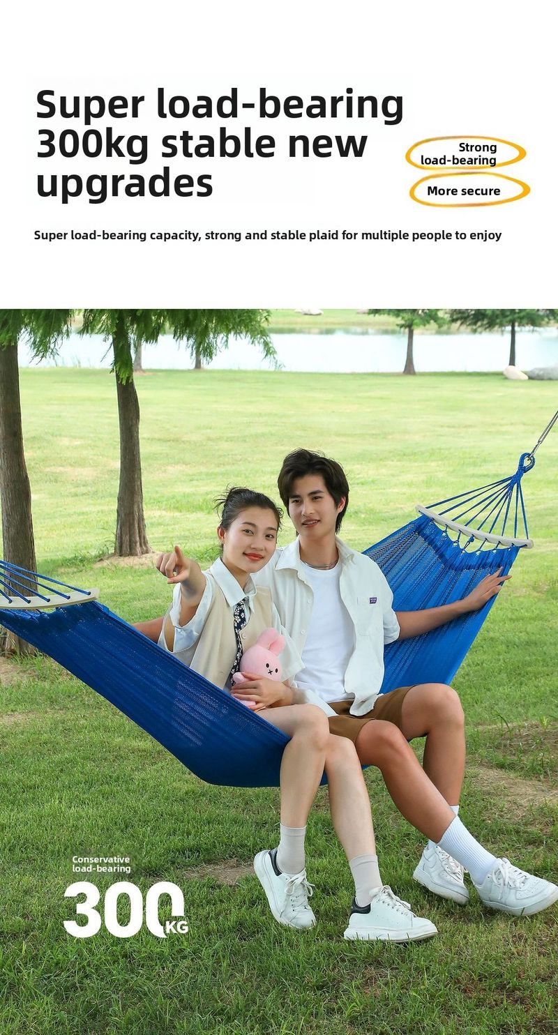 Hängematte aus Eisseide für den Außenbereich, kippsicher, atmungsaktives Kühlnetz-Bett für Erwachsene, Hängematte mit Wiegefunktion, bequemer Hängesessel_voghion.com