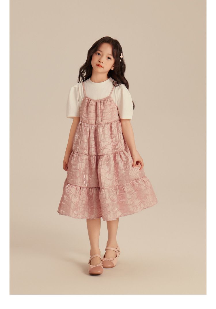 Gonna con bretelle per bambine, gonna da principessa, dolce ragazza, alla moda e con temperamento_voghion.com