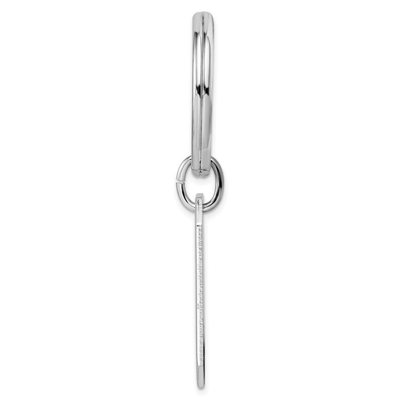 Rhodium-plated Kelly Waters With Engraveable Area Key Ring_voghion.com