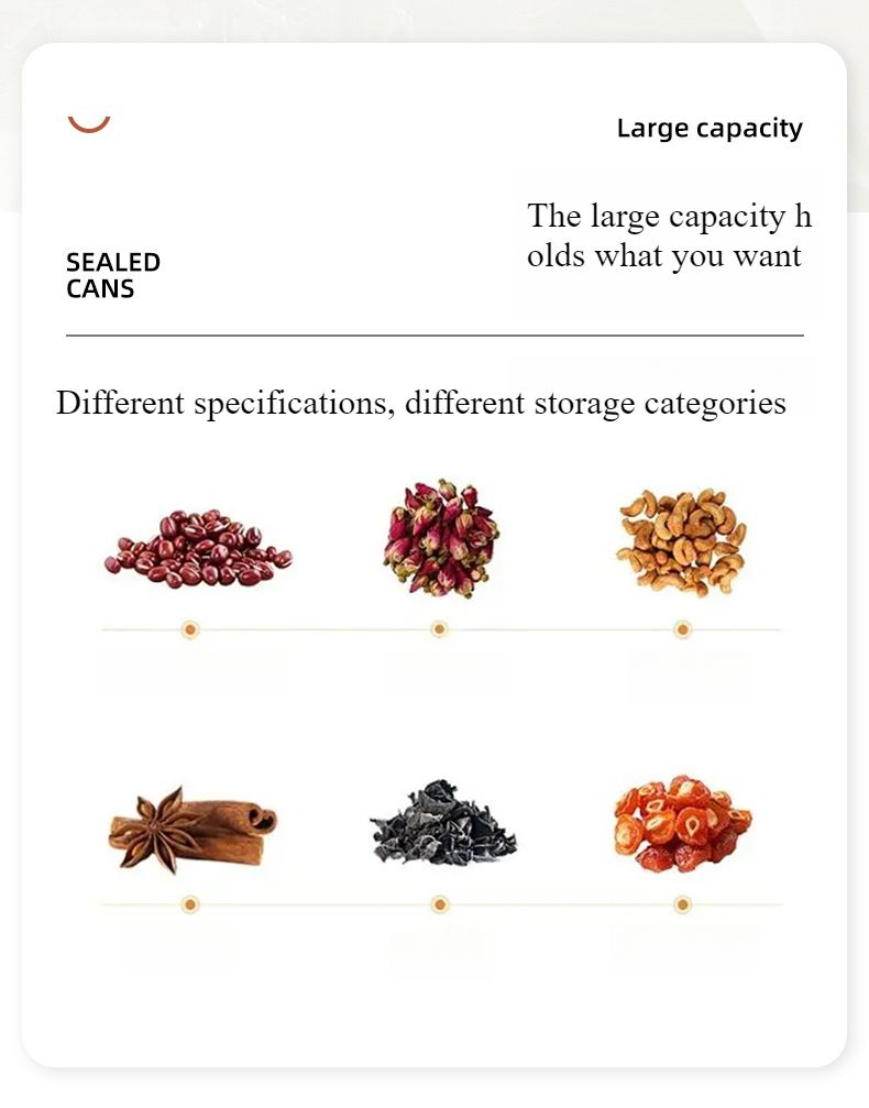 Storage Box Square Snack With Lid Storage Tank Cereal Can Sealed Jar Cereals Storage Jar_voghion.com