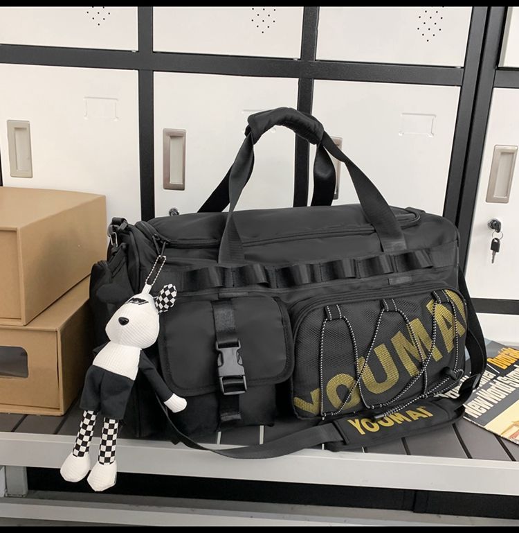 Borsa da viaggio portatile per palestra, zaino da uomo in stile americano, doppia spalla, grande capacità, per attività all'aperto e studenti_voghion.com