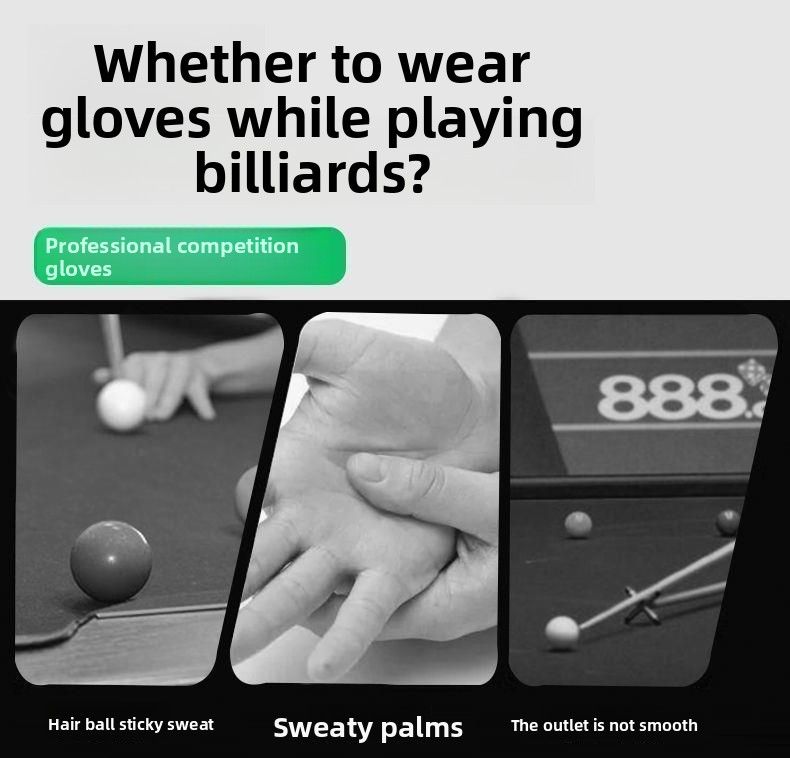 Gloves Full High-end Anti-slip Fingerless Table Tennis Billiard Supplies Thin Snooker Three Finger Breathable_voghion.com