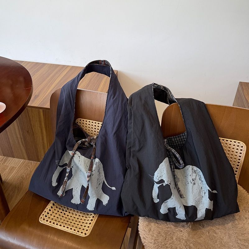 Satin-Weste im Retro-Stil, doppelseitig, mit Patchworkmuster, Wollkaromuster, modisch, mit einzelner Schultertasche, großes Fassungsvermögen_voghion.com