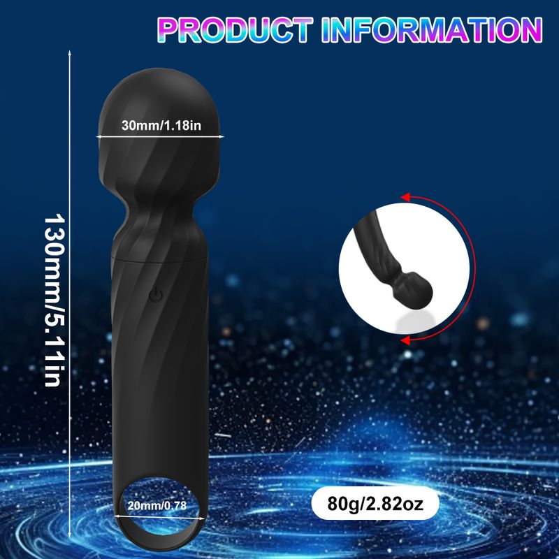 TD Mini Magic Wand, Vibrator, Clitoral Stimulation Device, AV Stick, G-spot Massager, Vaginal Vibrating Dildo, Masturbator_voghion.com