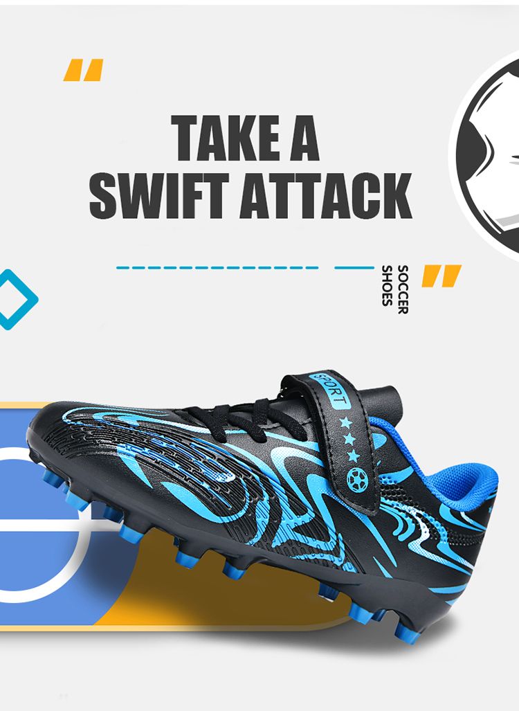 Scarpe da calcio chiodate lunghe e corte di alta qualità per bambini, nuove e consigliate, taglia 30-38_voghion.com