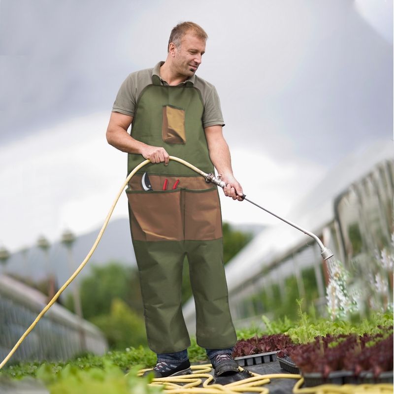 Nuevo delantal protector de piernas multibolsillos para jardinería, poda y recolección de suciedad._voghion.com